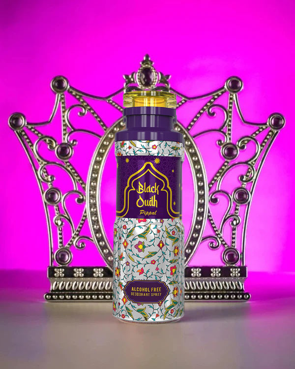 Black Oudh Alcohool Free DeoDorant Spray 200ml and Blue Star Concentrated Attar(Pack of 1)