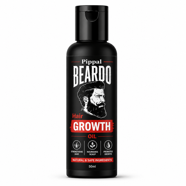 Pippal Beardo Hair Growth Oil (50ml) – Fast Beard & Hair Growth Formula | Strengthening, Nourishing & Non-Greasy Oil for Men